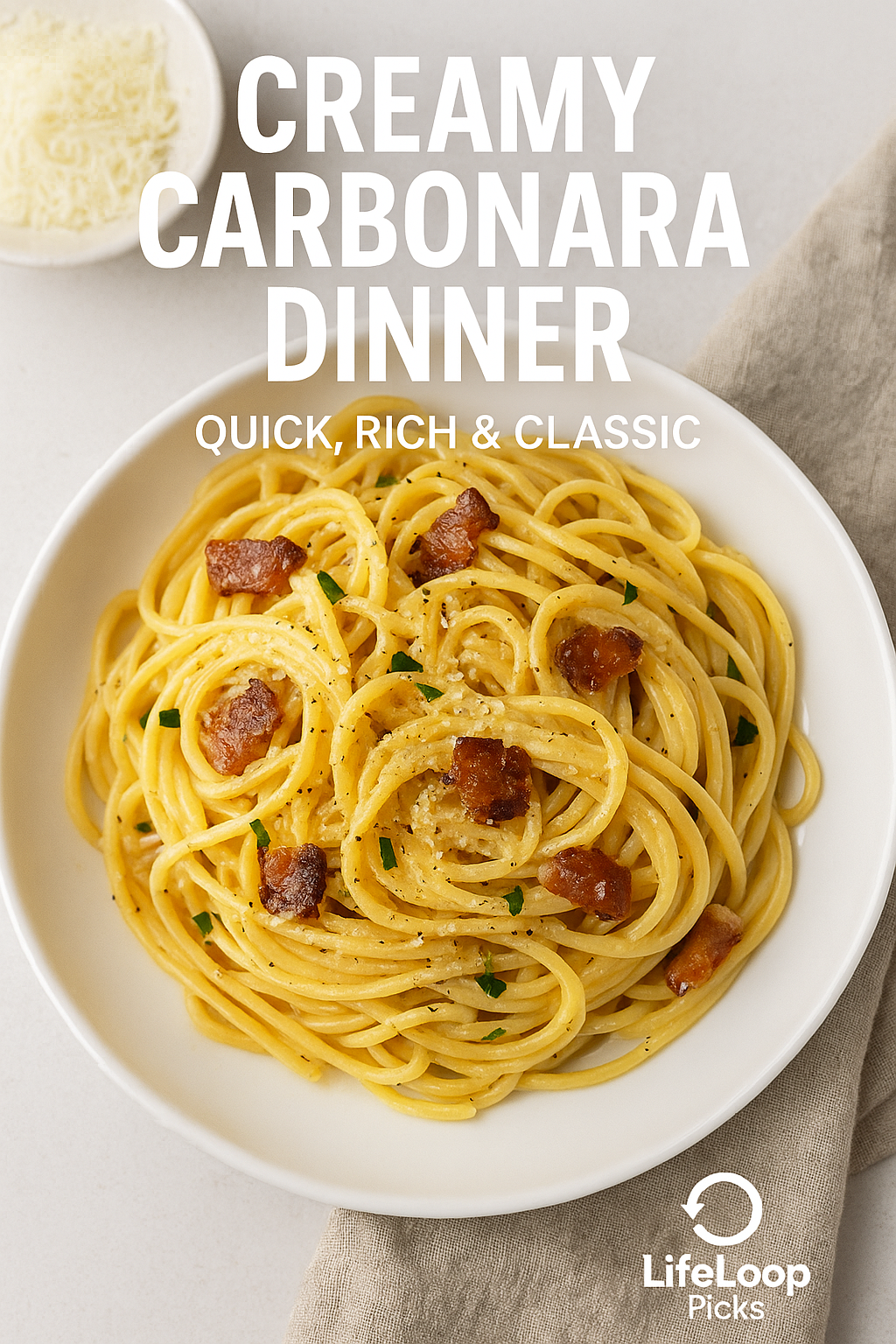 Creamy Spaghetti Carbonara – Classic Italian Recipe for Dinner