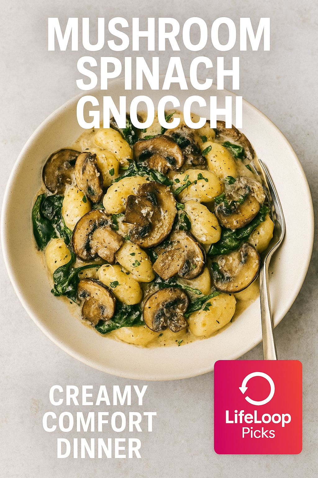 Creamy Mushroom & Spinach Gnocchi – Comfort Dinner Bliss