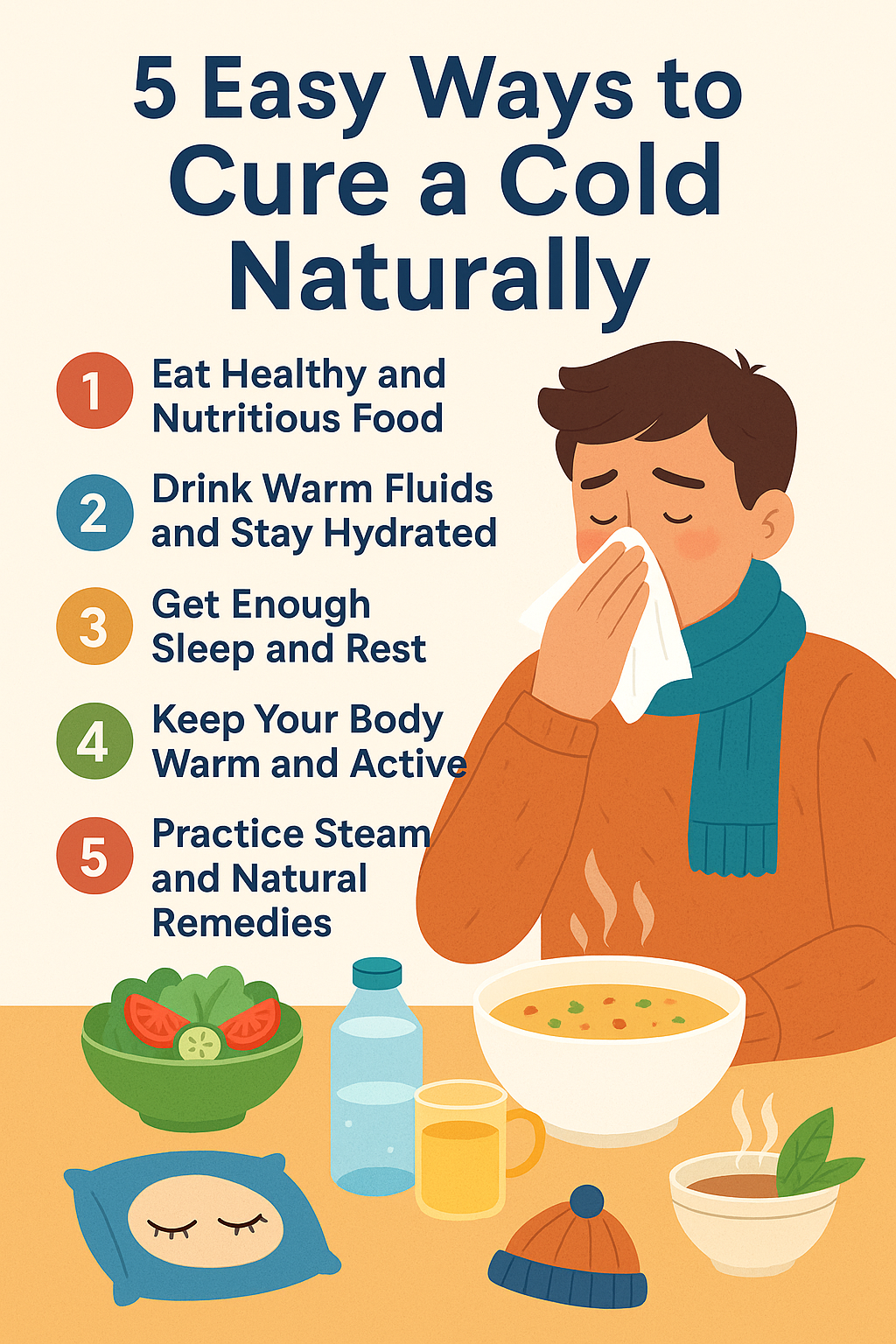 5 Easy Ways to Cure a Cold Naturally