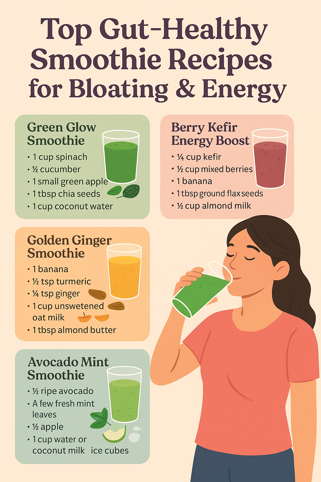 Top Gut-Healthy Smoothie Recipes for Bloating & Energy