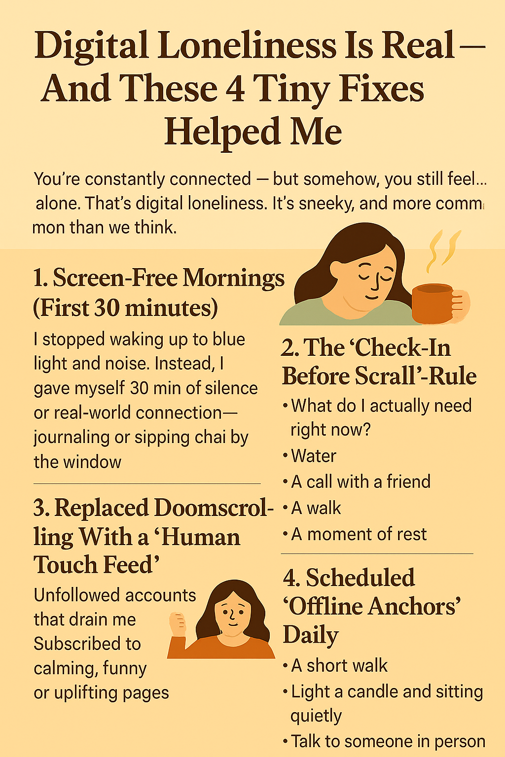 Digital Loneliness Is Real — And These 4 Tiny Fixes Helped Me