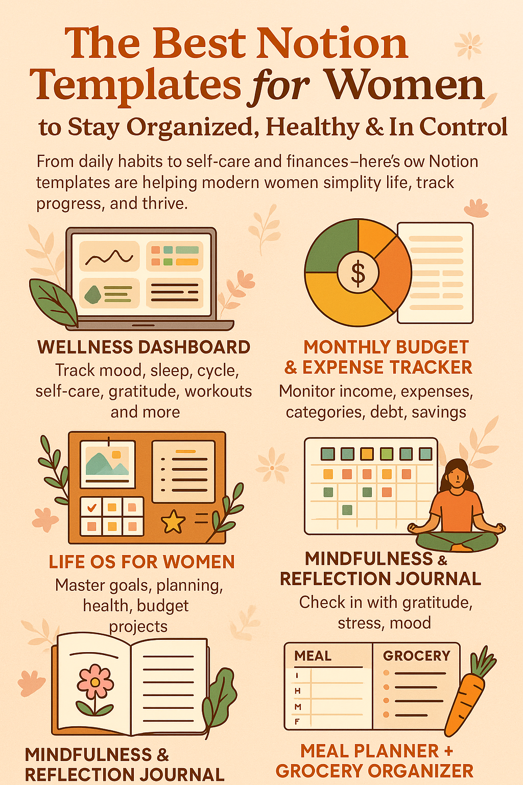 The Best Notion Templates for Women to Stay Organized, Healthy & In Control