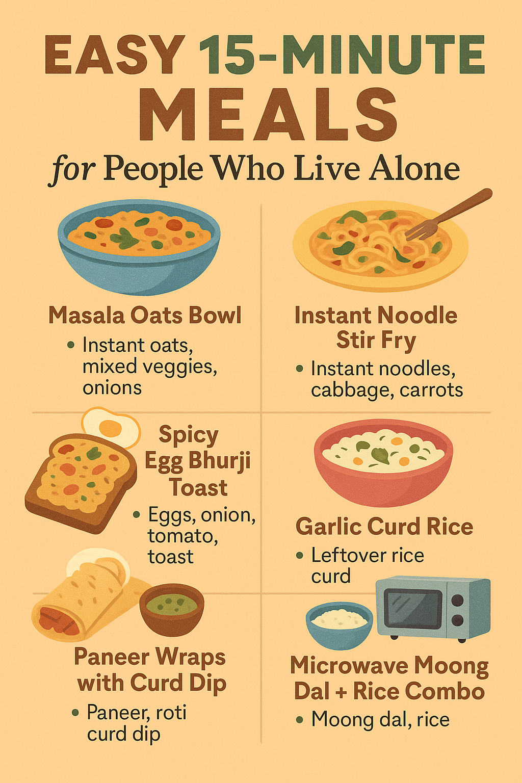 Easy 15-Minute Meals for People Who Live Alone