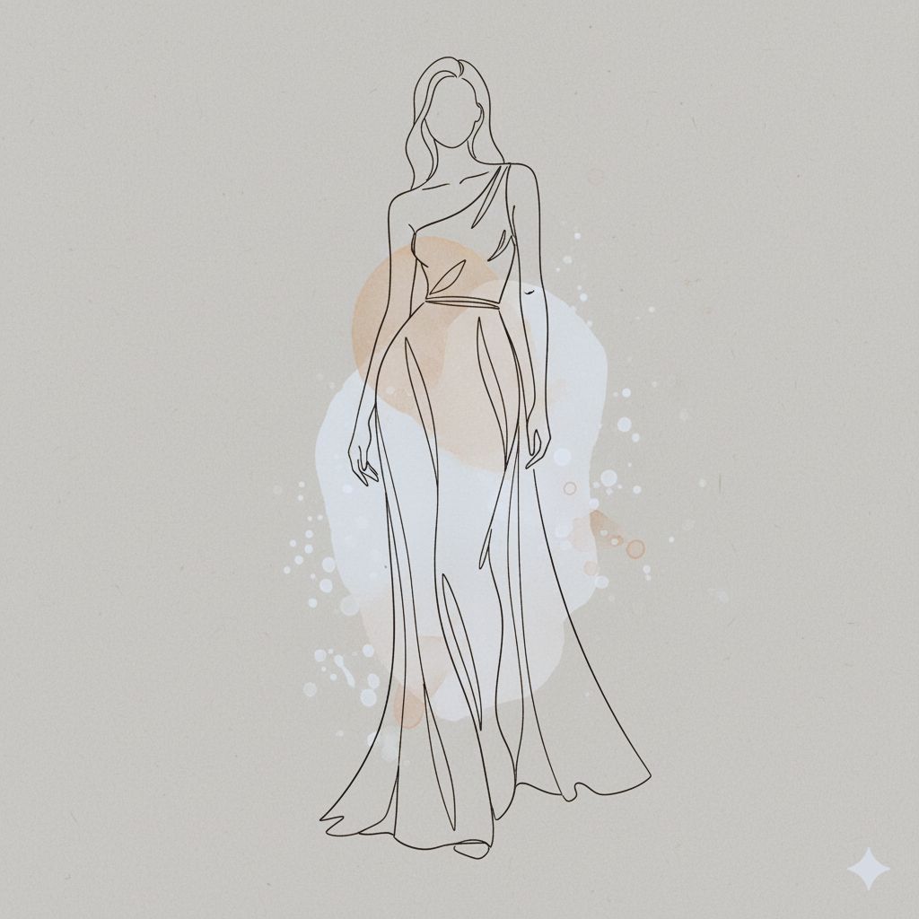 minimalist watercolor line art fashion print – modern and elegant free wall decor