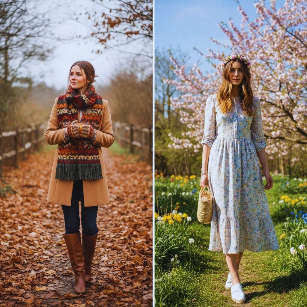 Fall and spring trench coat outfits showing seasonal versatility.