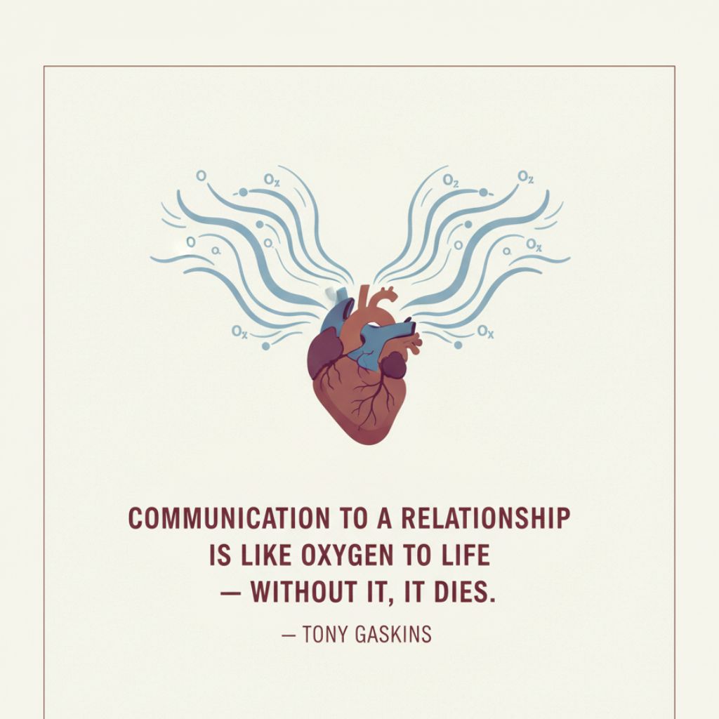 Motivational quote about communication in relationships.