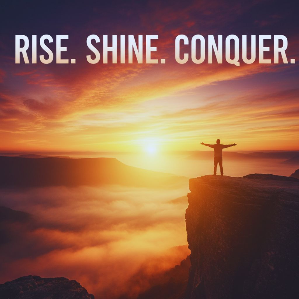 Sunrise over mountains with the quote “Doubt kills more dreams than failure ever will.”