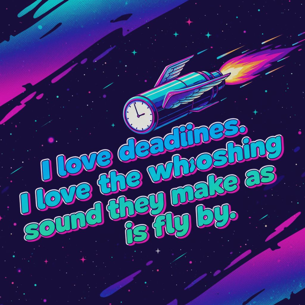 Funny deadline quote for office workers.