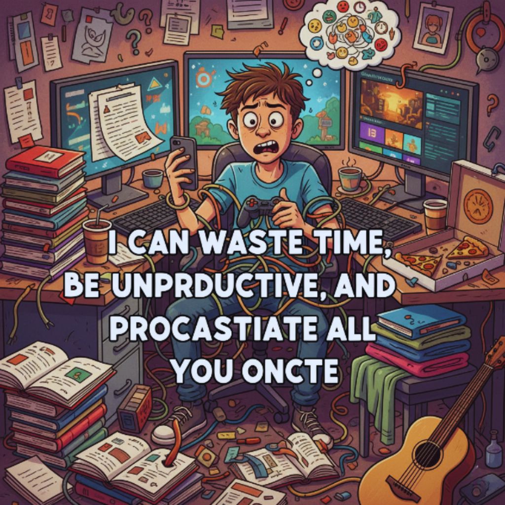 Sarcastic quote about multitasking at work.