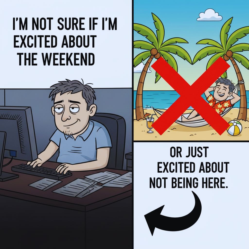 Funny quote about waiting for the weekend.