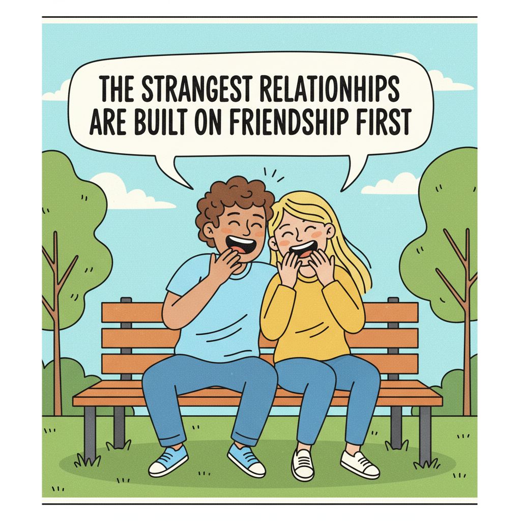 Quote about friendship being the foundation of strong love.