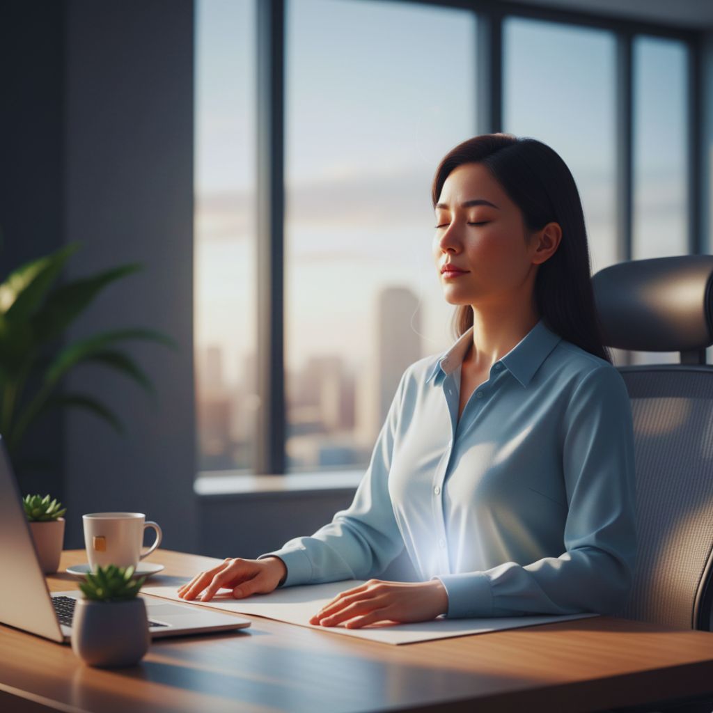 “You can use the 3-Second Breathing Technique anywhere — even during a busy workday.”