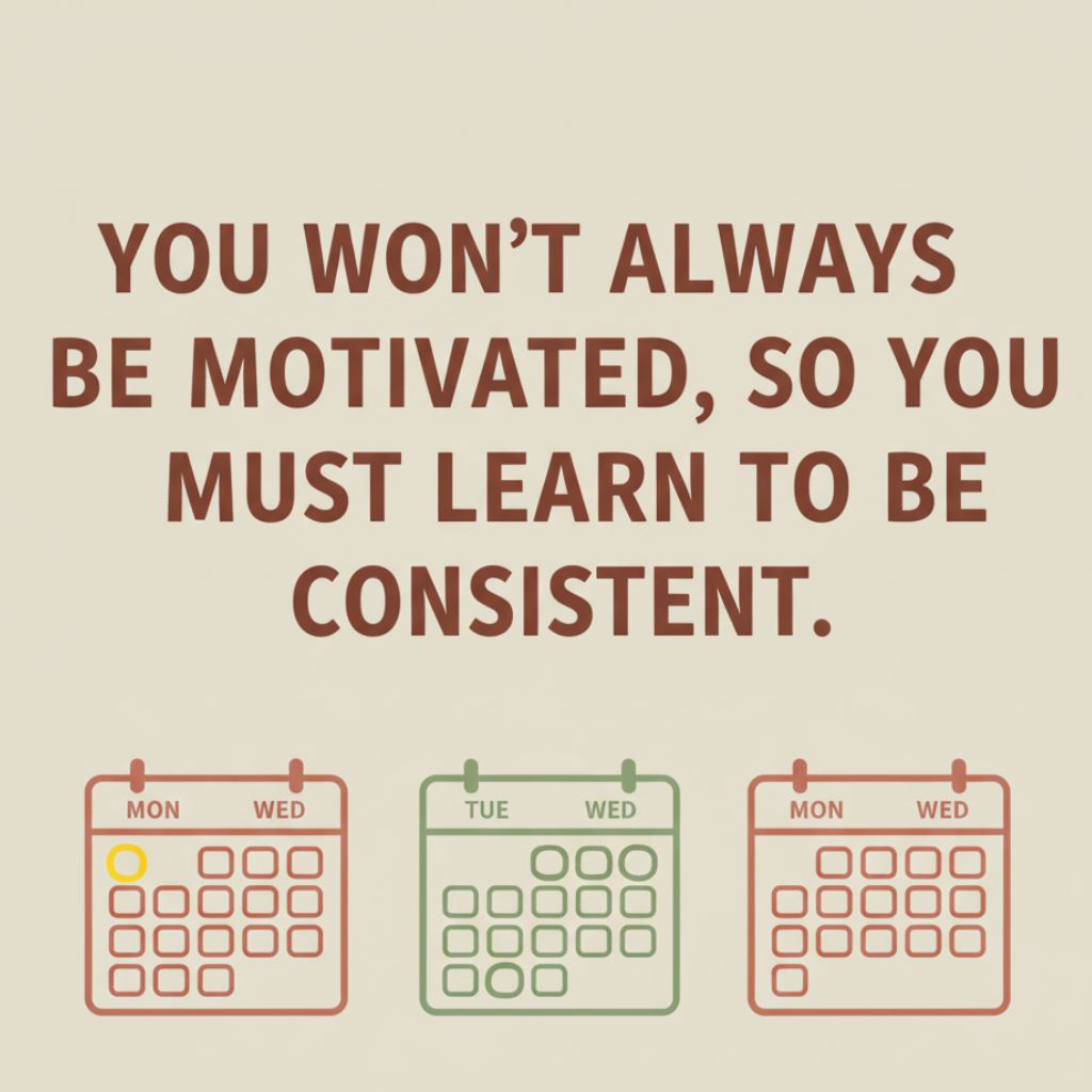 Inspirational consistency quote by Marie Forleo about daily effort.