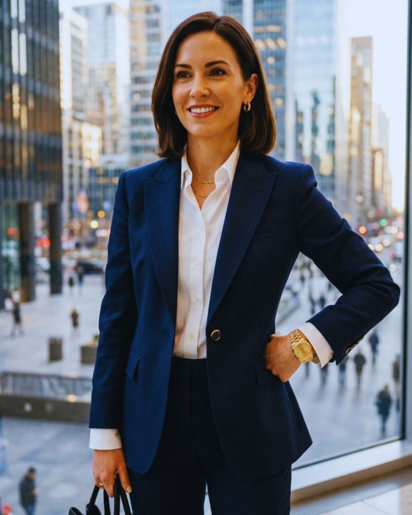 Comparison between ill-fitting blazer and perfectly tailored blazer highlighting importance of proper fit.