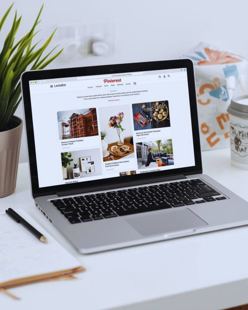 Laptop showing blog publishing platform representing building digital assets online.