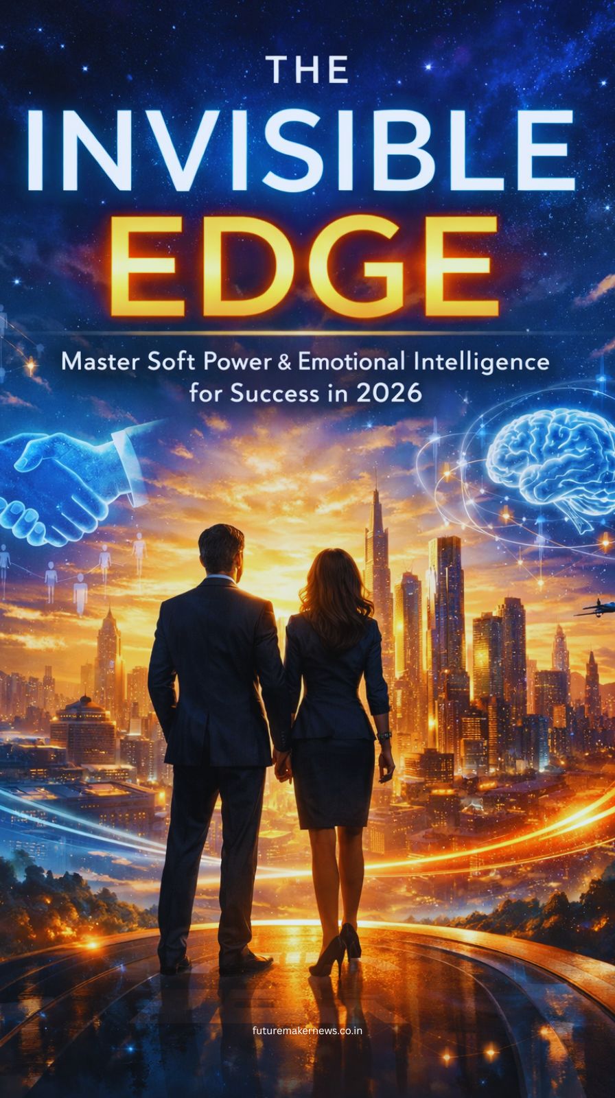 Confident professional demonstrating quiet authority and soft power leadership in a modern workspace