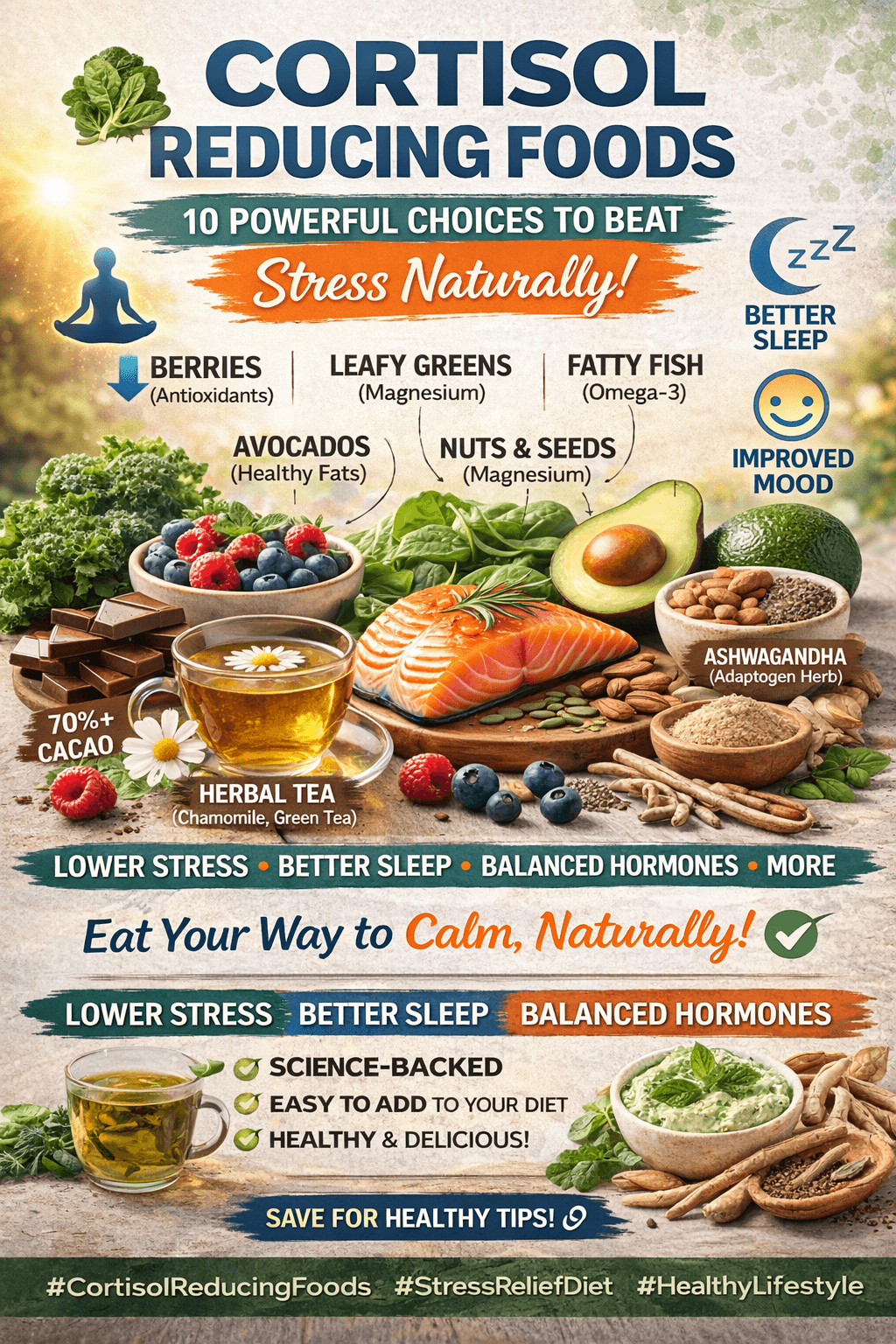 Cortisol Reducing Foods: 10 Powerful Ways to Lower Stress Naturally ...