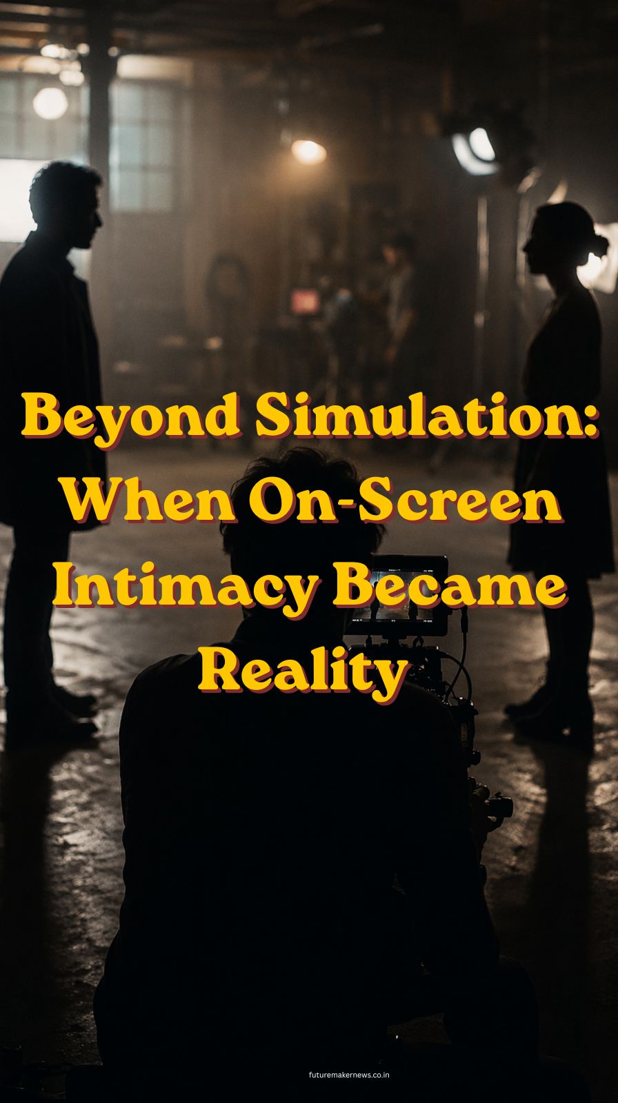 Film set showing actors and director highlighting realism and artistic tension in cinema production