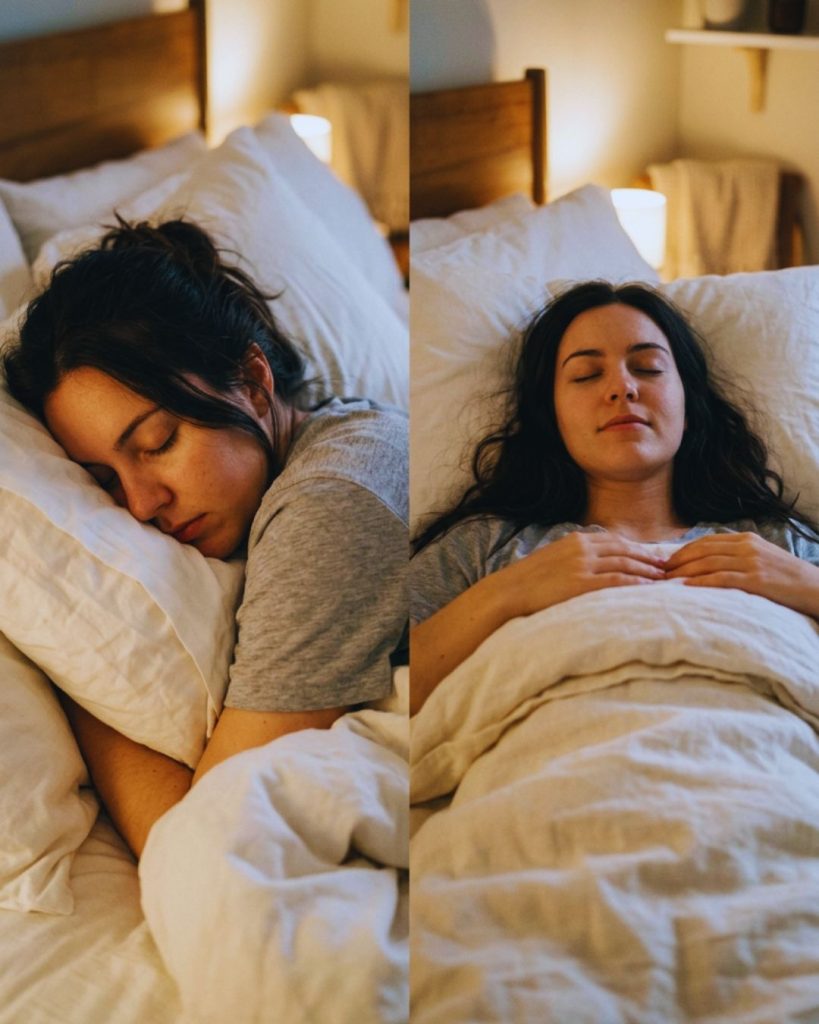 Side sleeping vs back sleeping impact on wrinkles and skin health