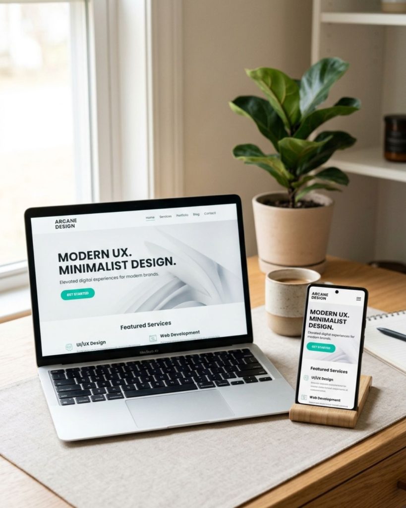 Responsive website design optimized for mobile and user experience