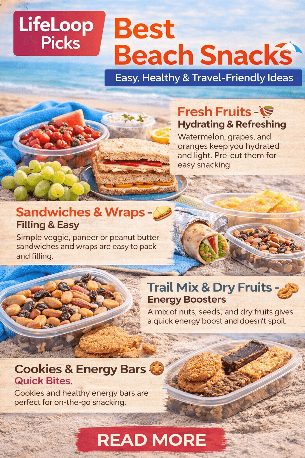 Best Beach Snacks: Easy, Healthy & Travel-Friendly Ideas for Your ...